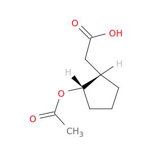 Cyclopentaneacetic acid, 2-(acetyloxy)-, cis-