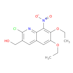 3-Quinolinemethanol, 2-chloro-6,7-diethoxy-8-nitro-