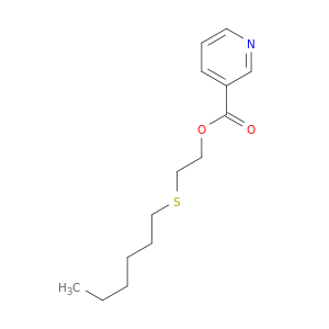 3-Pyridinecarboxylicacid, 2-(hexylthio)ethyl ester