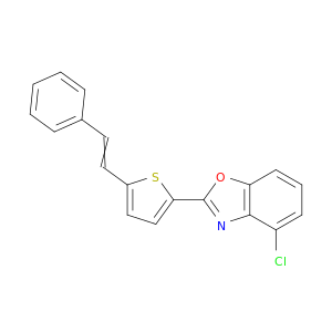 Benzoxazole, 4-chloro-2-[5-(2-phenylethenyl)-2-thienyl]-