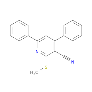 3-Pyridinecarbonitrile, 2-(methylthio)-4,6-diphenyl-