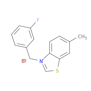 Benzothiazolium, 3-[(3-fluorophenyl)methyl]-6-methyl-, bromide