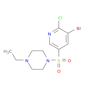 Piperazine, 1-[(5-bromo-6-chloro-3-pyridinyl)sulfonyl]-4-ethyl-