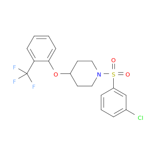 Piperidine, 1-[(3-chlorophenyl)sulfonyl]-4-[2-(trifluoromethyl)phenoxy]-