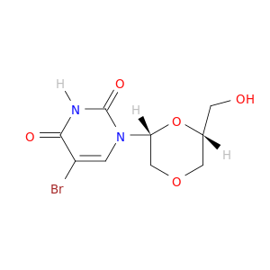 2,4(1H,3H)-Pyrimidinedione,5-bromo-1-[6-(hydroxymethyl)-1,4-dioxan-2-yl]-, (2R-cis)- (9CI)