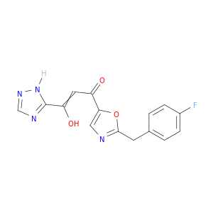 2-Propen-1-one,1-[2-[(4-fluorophenyl)methyl]-5-oxazolyl]-3-hydroxy-3-(1H-1,2,4-triazol-5-yl)-