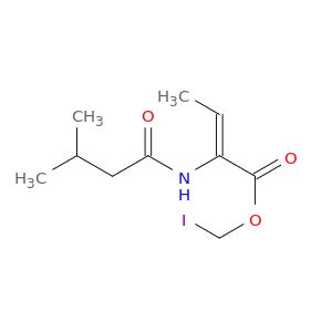 2-Butenoic acid, 2-[(3-methyl-1-oxobutyl)amino]-, iodomethyl ester, (Z)-