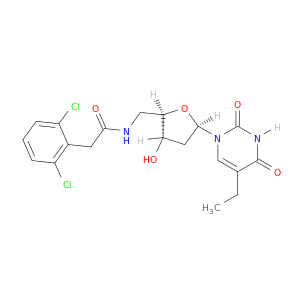 Uridine, 2',5'-dideoxy-5'-[[(2,6-dichlorophenyl)acetyl]amino]-5-ethyl-