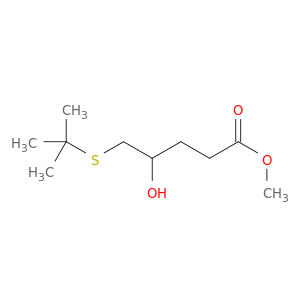 Pentanoic acid, 5-[(1,1-dimethylethyl)thio]-4-hydroxy-, methyl ester