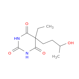 2,4,6(1H,3H,5H)-Pyrimidinetrione, 5-ethyl-5-(3-hydroxybutyl)-