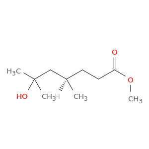 Heptanoic acid, 6-hydroxy-4,6-dimethyl-, methyl ester, (R)-