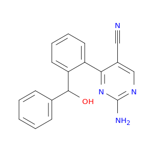 5-Pyrimidinecarbonitrile, 2-amino-4-[2-(hydroxyphenylmethyl)phenyl]-