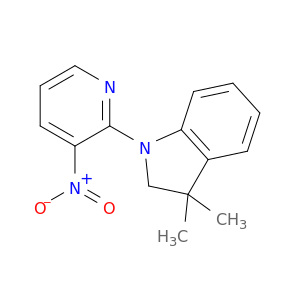 1H-Indole, 2,3-dihydro-3,3-dimethyl-1-(3-nitro-2-pyridinyl)-