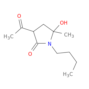 2-Pyrrolidinone, 3-acetyl-1-butyl-5-hydroxy-5-methyl-