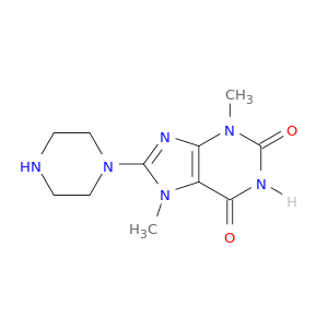 1H-Purine-2,6-dione, 3,7-dihydro-3,7-dimethyl-8-(1-piperazinyl)-