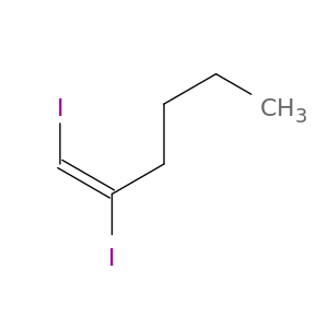 1-Hexene, 1,2-diiodo-, (E)-