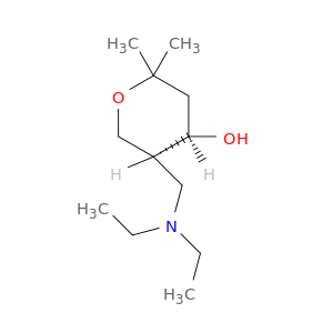 2H-Pyran-4-ol, 5-[(diethylamino)methyl]tetrahydro-2,2-dimethyl-, cis-