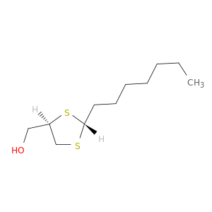 1,3-Dithiolane-4-methanol, 2-heptyl-, trans-