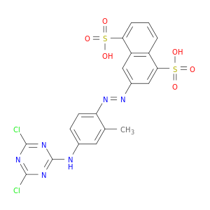 3-[(e)-{4-[(4,6-dichloro-1,3,5-triazin-2-yl)amino]-2-methylphenyl}diazenyl]naphthalene-1,5-disulfonic acid