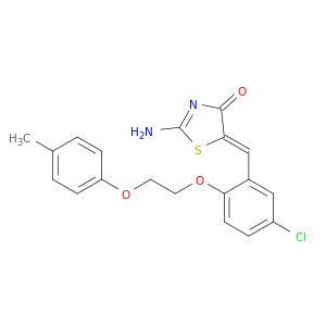 (5Z)-2-amino-5-[[5-chloro-2-[2-(4-methylphenoxy)ethoxy]phenyl]methylidene]-1,3-thiazol-4-one