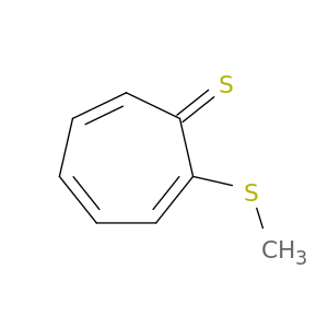 2,4,6-Cycloheptatriene-1-thione,2-(methylthio)-