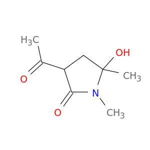 2-Pyrrolidinone, 3-acetyl-5-hydroxy-1,5-dimethyl-