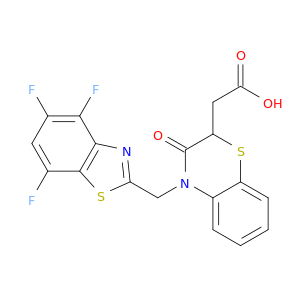 2H-1,4-Benzothiazine-2-aceticacid, 3,4-dihydro-3-oxo-4-[(4,5,7-trifluoro-2-benzothiazolyl)methyl]-