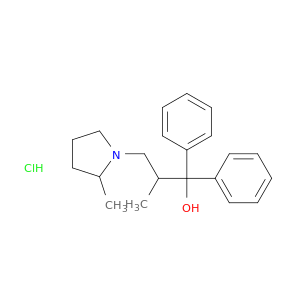 2-methyl-3-(2-methylpyrrolidin-1-yl)-1,1-diphenylpropan-1-ol hydrochloride(1:1)