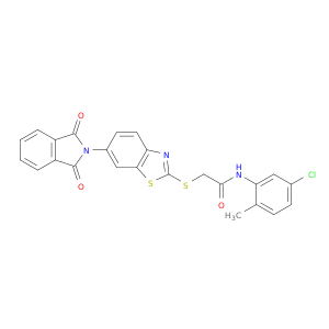 N-(5-CHLORO-2-METHYL-PHENYL)-2-[6-(1,3-DIOXOISOINDOL-2-YL)BENZOTHIAZOL-2-YL]SULFANYL-ACETAMIDE