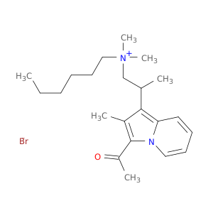 (2-(3-ACETYL-2-METHYL-1-INDOLIZINYL)-2-METHYLETHYL)DIMETHYLHEXYLAMMONIUM BROMIDE