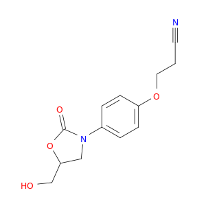 Propanenitrile,3-[4-[5-(hydroxymethyl)-2-oxo-3-oxazolidinyl]phenoxy]-
