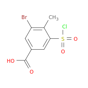 3-bromo-5-(chlorosulfonyl)-4-methylbenzoic acid