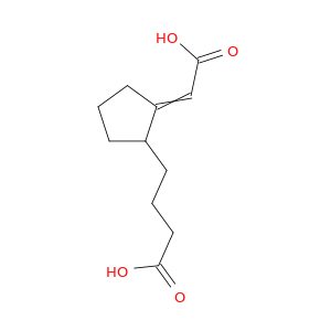 Cyclopentanebutanoicacid, 2-(carboxymethylene)-