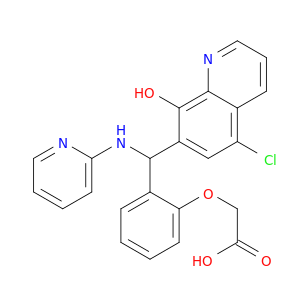 2-[2-[(5-氯-8-羟基-7-喹啉基)(2-吡啶基氨基)甲基]苯氧基]乙酸
