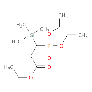 Propanoic acid, 3-(diethoxyphosphinyl)-3-(trimethylsilyl)-, ethyl ester