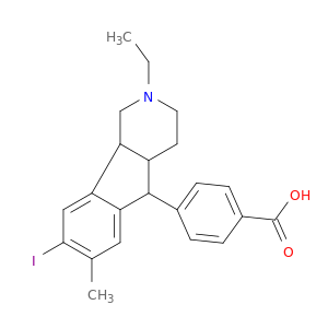 4-(2-Ethyl-2,3,4,4a,5,9b-hexahydro-8-iodo-7-methyl-1H-indeno(1,2-c)pyridin-5-yl)benzoic acid