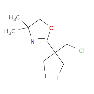 Oxazole, 2-[2-chloro-1,1-bis(iodomethyl)ethyl]-4,5-dihydro-4,4-dimethyl-