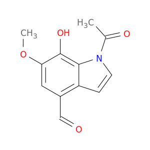 1H-Indole-4-carboxaldehyde, 1-acetyl-7-hydroxy-6-methoxy-