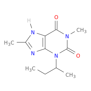 1H-Purine-2,6-dione, 3,7-dihydro-1,8-dimethyl-3-(1-methylpropyl)-
