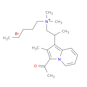 (2-(3-ACETYL-2-METHYL-1-INDOLIZINYL)-2-METHYLETHYL)DIMETHYLPENTYLAMMONIUM BROMIDE