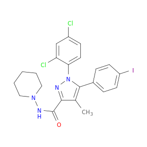 1-(2,4-二氯苯基)-5-(4-碘苯基)-4-甲基-N-(哌啶-1-基)-1H-吡唑-3-甲酰胺