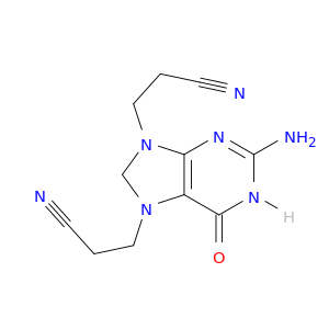 1H-Purine-7,9(6H,8H)-dipropanenitrile, 2-amino-6-oxo-