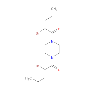 Piperazine, 1,4-bis(2-bromo-1-oxopentyl)- (9CI)