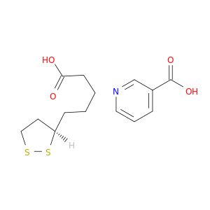 3-Pyridinecarboxylic acid, (3R)-1,2-dithiolane-3-pentanoate (1:1)