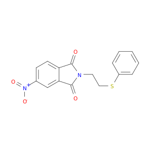 1H-Isoindole-1,3(2H)-dione, 5-nitro-2-[2-(phenylthio)ethyl]-