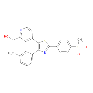 4-[4-(3-METHYLPHENYL)-2-(4-METHYLSULFONYLPHENYL)-1,3-THIAZOL-5-YL]-2-PYRIDYLMETHANOL