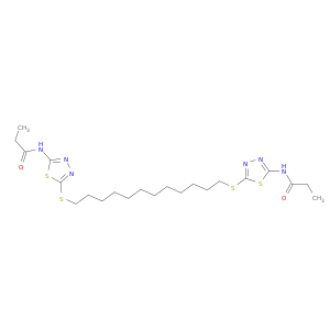 N-[5-[12-[[5-(PROPANOYLAMINO)-1,3,4-THIADIAZOL-2-YL]SULFANYL]DODECYLSULFANYL]-1,3,4-THIADIAZOL-2-YL]PROPANAMIDE