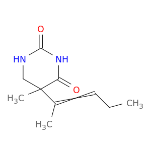 2,4(1H,3H)-Pyrimidinedione, dihydro-5-methyl-5-(1-methyl-1-butenyl)-