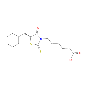 3-Thiazolidinehexanoic acid, 5-(cyclohexylmethylene)-4-oxo-2-thioxo-