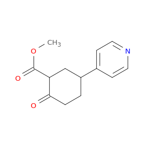 Cyclohexanecarboxylic acid, 2-oxo-5-(4-pyridinyl)-, methyl ester